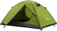 3-4 Temporada 2 3 Pessoas Leve Tenda de Mochila À Prova de Vento Tenda de Camping Tenda Família Duas Portas Dupla Camada com Hastes de Alumínio para Acampamento Ao Ar Livre Família Praia Caça Caminhada Viagem