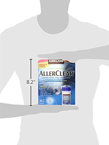 Kirkland Signature Non Drowsy Allerclear Loratadine Tablets, Antihistamine, 10Mg, 365-Count - Pack Of 2 #TOP2