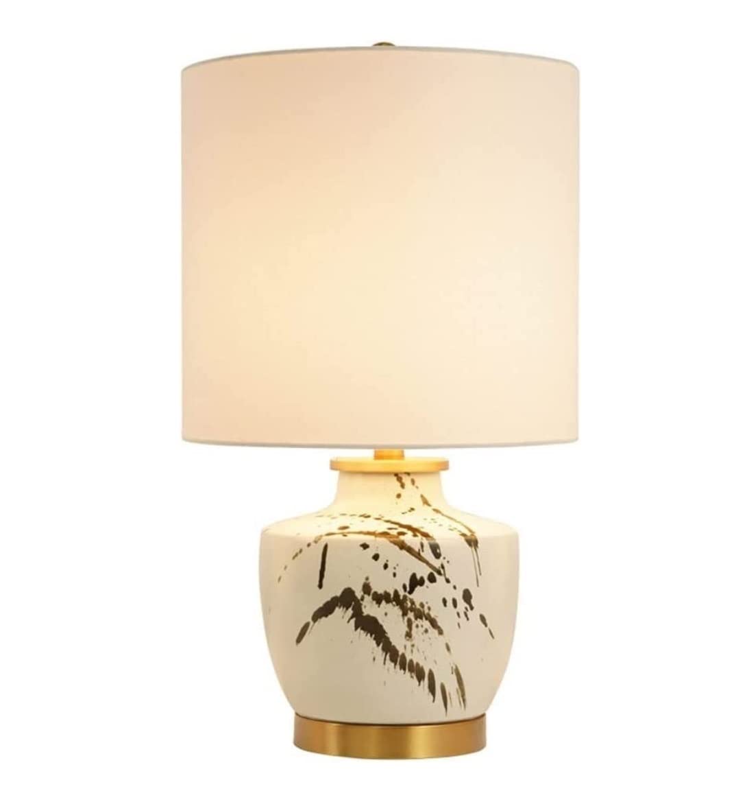 Lampa stołowa Lampy nocne Światło Nocne Chlapanie Ręcznie Kolorowa Ceramiczna Stolik Nocny Z Abażurem Materiałowym Do Sypialni Salonu Dekoracja Biurka (Naciśnij Przycisk