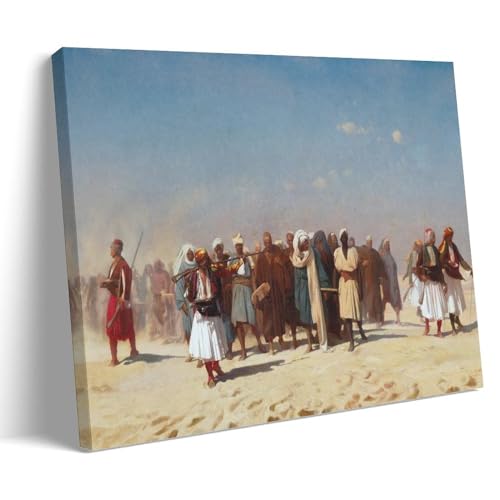 Recrues Égyptiennes Poster Toile Gérôme Décoration Murale Chambre 60x90