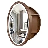 Runder Badezimmer-Spiegelschrank, 60 cm, Wandmontage, Aufbewahrungsschrank mit Spiegel, stilvolles...