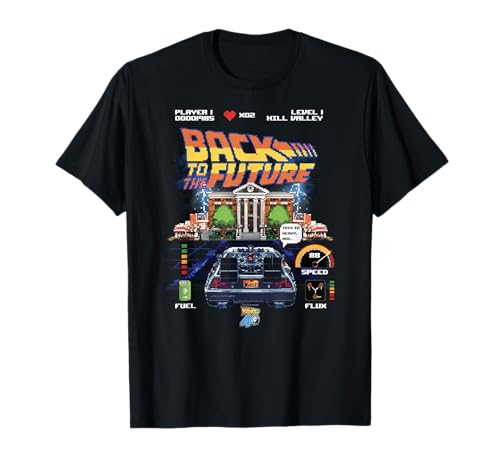 Back to The Future 40th Anniversary Video Game Style T-Shirt