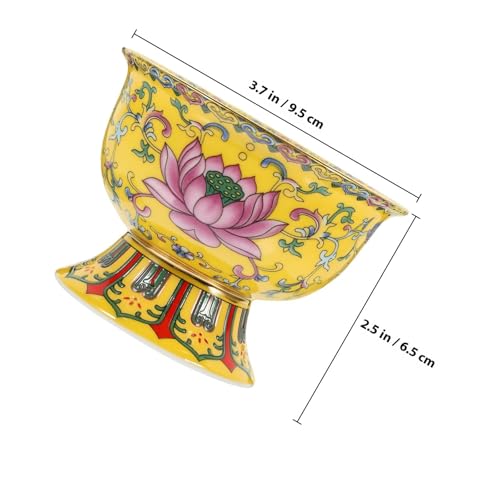 Cuenco amarillo para ofrendas budistas ideal para tu rincón de meditación 3