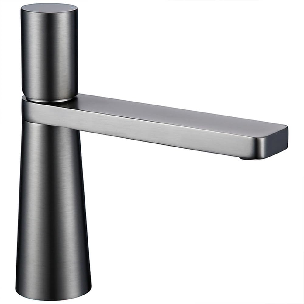 Robinet de salle de bain en laiton noir rotatif pour un nettoyage facile