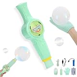 Fog Bubble Machine for Kids & Parties - Rechargeable Electric Smoke Bubble Machine with LED Lights & Music, Giant Bubble Wand for Outdoor Bubble Toys & Foam Fun