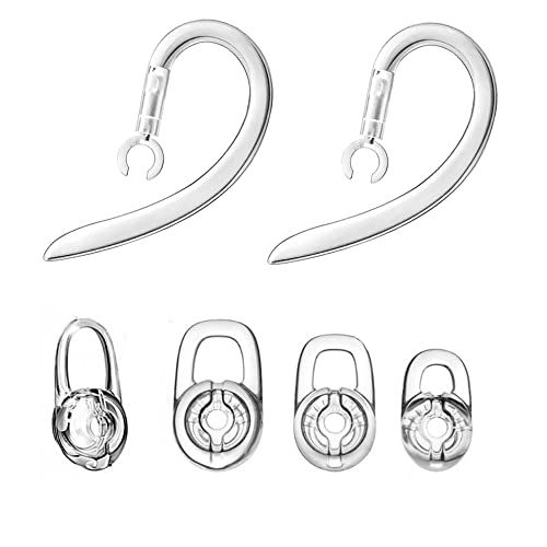 LQGK Silicone Ear Tips & Ear Hook for Plantronics M165 M180 M70 Bluetooth Headsets,Replacement Ear Hooks Loop for New Bee and Other Wireless Earpieces