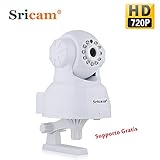 ✔ [ Visión Nocturna y Detección de Movimiento ]: La Sricam cámara de seguridad 720P FHD en el hogar con 11 piezas de LEDs IR le brinda una experiencia de visualización clara durante el día y la noche. Vigila lo que te importa desde cualquier lugar y en cualquier momento. Si hay movimiento o sonido, recibirá una notificación de alerta en su teléfono y podrá responderle. Como cámara doméstica hace un gran trabajo