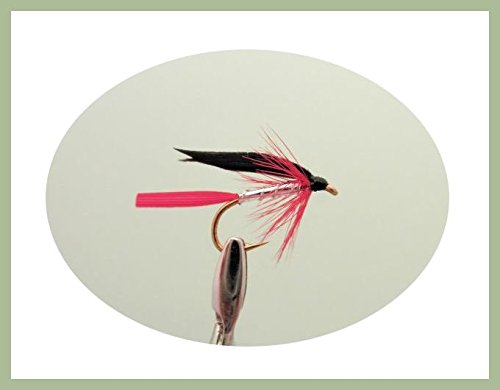 6 Pack of Bloody Butcher Wet Fishing Flies, Choice (10/12)