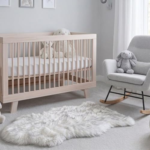 Homiely Faux Sheepskin Rug Fluffy Faux Fur Runner Super Soft Shaggy Plush Carpet with Non Slip Backing Washable Floor Rug for Bedroom Living Room Sofa 58 x108 cm