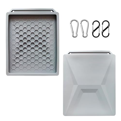 AiWi Space Starlink Mini Protect Cover - All Purpose Silicone Protective Case for Starlink Mini, with 2 Set Securing Buckles for Travel Backpack, Outdoor, Driving(Front Cover, Grey)