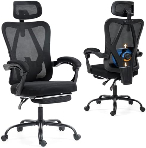 Hivento Cadeira de Escritorio, com Encosto Ajustável até 135°, Ca...