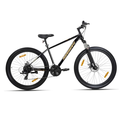 Image of ROADGIANT || BLACKGOLD-27.5T||21 Speed Shimano|| Premium Steel Frame||14+ Age ||Chrome Suspension|| Dual DISC ||Z Black