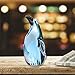 QFkris Qf Crystal Figurine Handmade Penguin with A Jellyfish Handmade Glass Blown Paperweight,Murano Style Art,Ornament,Green