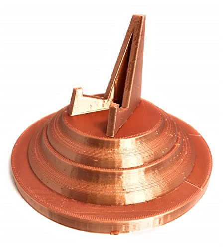 Image of Beautiful 3D Printed Megalodon Shark Tooth Display Stand with a 4-5 /8 inch Round Base (Silk Copper)