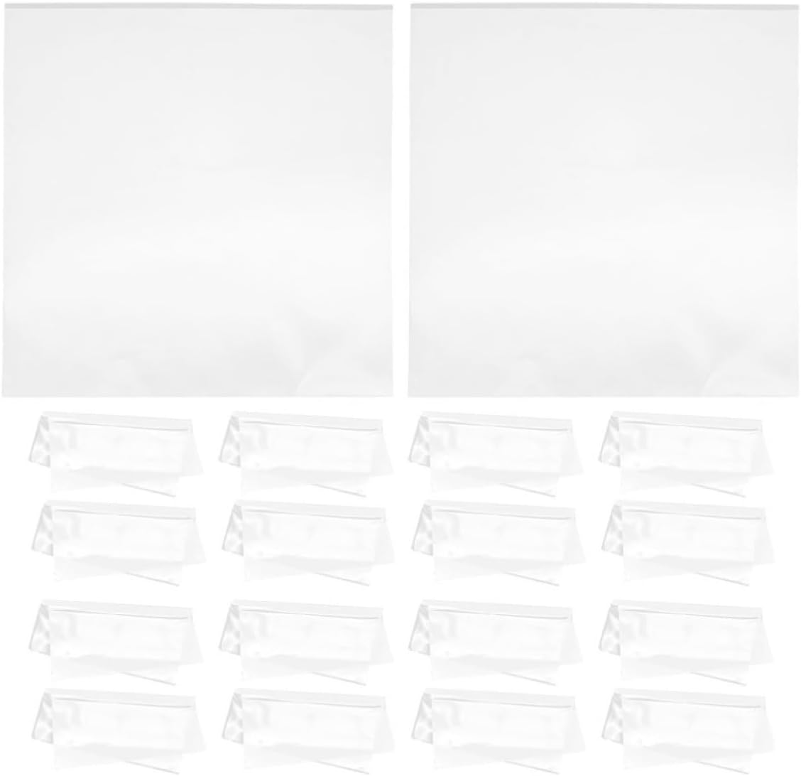 Vinyl 50pcs Protector Plastic Adhesive Outer Sleeves Self Record Bags | Opp Flat Pocket Design, Album Cover Storage, Supplied for Vinyl Record Lovers