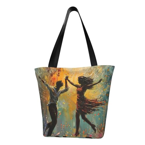 Dance With Music Print Comfortable Shoulder Bag Summer HandbagTravel Beach Work Daily Use Versatile Carry
