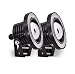 TUINCYN 3.5 Inch LED Fog Light White COB Halo Angel Eye Rings Used for Daytime Running Light DRL Car Driving Lights Projector Unversal RGB LED DC 12V-16V 3200 Lumens (Pack of 2)
