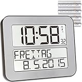 Die Funkuhr empfängt die Uhrzeit über das DCF 77 Signal. Damit erhalten Sie stets die aktuelle Uhrzeit und das Datum. Die Umstellung von Sommer auf Winterzeit erfolgt ebenfalls automatisch.