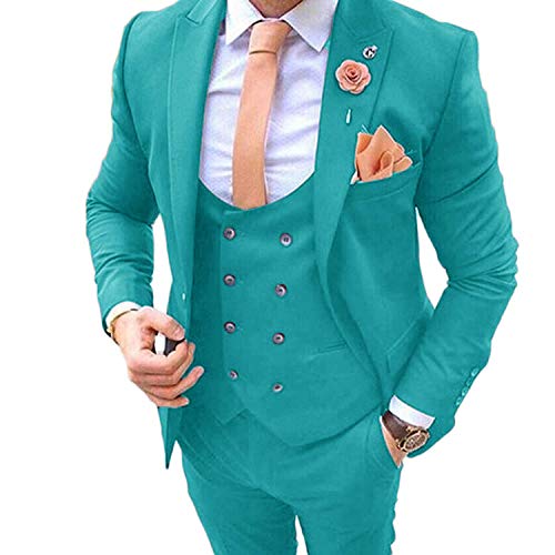 Men's Suits for Wedding Slim Fit 3 Pieces Suit Groom Tuxedos Blazer Tux Vest Trousers Prom Suits2
