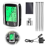 Bike Computer 19 Functions Valentine's Day Gifts Universal IP54 Waterproof Bicycle Speedometer Odometer with LCD Backlit Display Touch Screen Automatic Start/Stop Wired Cycling Computer MTB Riding