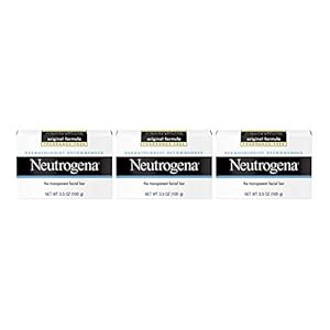 Neutrogena Original Amber Bar Fragrance-Free Facial Cleansing Bar with Glycerin, Pure & Transparent Gentle Face Wash Bar Soap, Free of Harsh Detergents, & Dyes, Hypoallergenic, 3.5 Oz (Pack of 3)