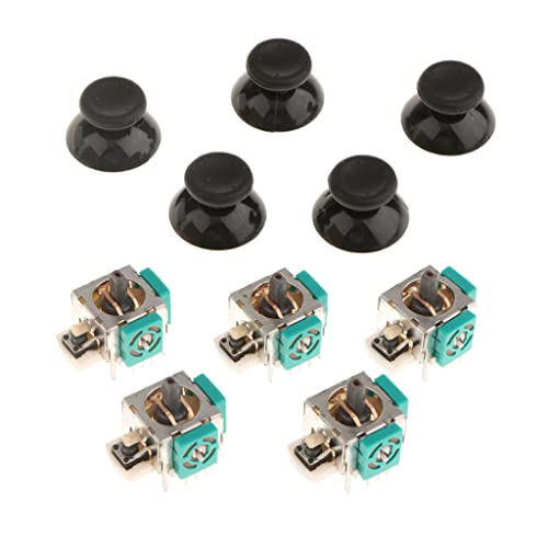 Shiwaki 5 X Analog Joystick Sensor Module +5x Thumb Stick Grip Cover for XBOX 360