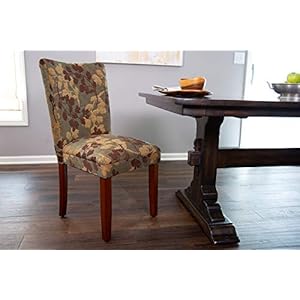 Homepop home decor k1136 f975 classic upholstered parsons dining chair single accent dining chair brown woven  urban country home decor