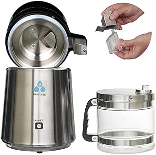 DC HOUSE 1 Gallon Countertop Water Distiller Stainless Steel Distiller with Polypropylene PP Filter and Most Effective TDS Removal