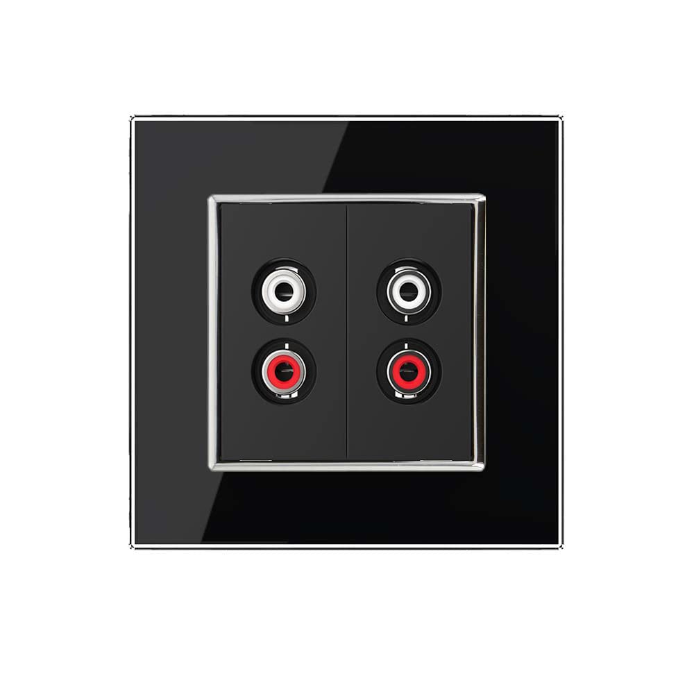 Presa Audio In Vetro Bianco VL-C792AD-11 - Vetro Di Sicurezza, 80x80 Mm, Design Moderno - 4