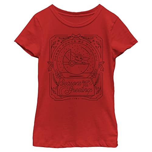 T-shirt Noël Star Wars fille rouge en coton doux pour éviter les pulls festifs qui grattent