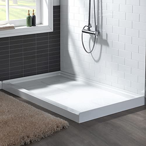 Woodbridge Sbr4836-1000R-Ch Shower Base, 48"X 36", White With Chrome Cover #TOP3