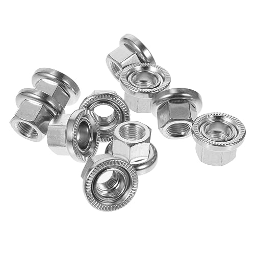 BESPORTBLE Universal Bike Hub Nuts 10 Pack Steel Bike Axle Nuts Replacement Parts Easy to Store Carry