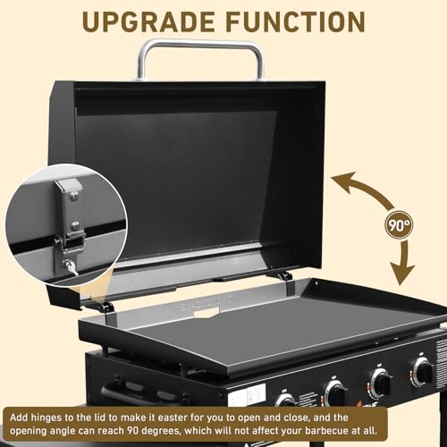Hinged Lid for Blackstone Griddle 36 inch Griddle, Griddle Grill Hard Cover for Blackstone 1554 1836 1825 1866 2149 1984 2151 1863 2122, Flat Top Lid for Blackstone 36\" Lids
