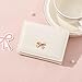 Sunwel Fashion Wallets Girls Cute Coquette Bow Small Wallet Aesthetic Card Holder ID Window Purse for Women (PINK BOW CREAM)