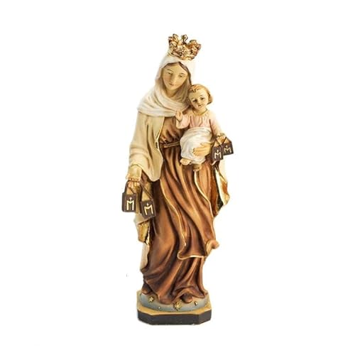 DRW Figura Virgen del Carmen Estrellas Pintada a Mano 20 cm Cover