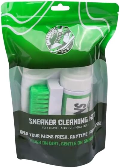Professional Sneaker Cleaning Kit, Travel Size Shoe Care Set with Cleaner Solution, Brush, Wipes, Portable for Everyday Use