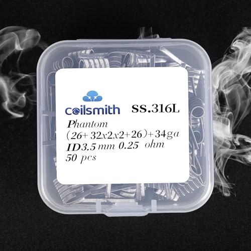 Phantom 316L Resistance Wire - Hybrid Core, Ideal for Kilns, Pottery & Forging. Highly Resistant, Prebuilt Coils & Fused Clapton Creations
