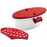 Time Roaming Versatile Microwave Pasta Boat, Sturdy Food Grade Heat Resistant PP Material, Pasta Cooker Vegetable Steamer Boat Strainer, Massive Capacity Up To 5 Pounds