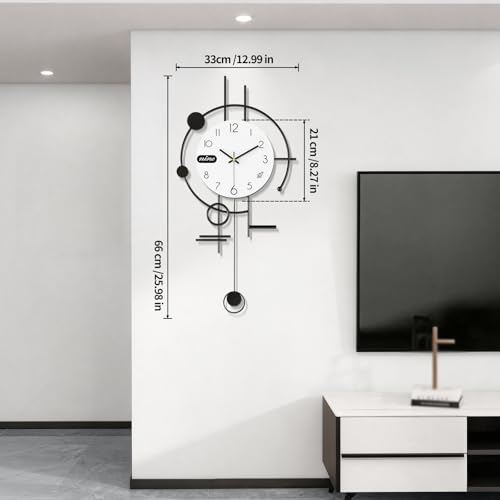 Horloge murale moderne silencieuse pour chambre et bureau