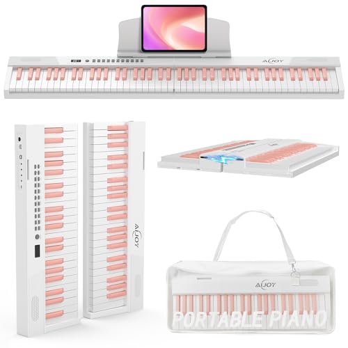 Clavier piano portable 88 touches rose pour débutant et voyage