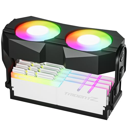 Ventilador memoria RAM ARGB X5 con doble extractor PWM de 60mm y chasis ABS antiestático para PC