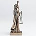 Veronese Design 4 1/4 Santa Muerte Holding Scythe and Scale Polystone Hand Painted Bronze Collectible Figurine Home Decor