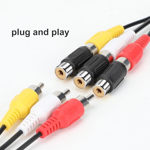 SAISN RCA Female to Female Coupler, 3 Pack Audio Video RCA Adapter Connector Gold Plated RCA Jack to Jack Converter RCA Cables Extender for Speaker, Amplifier, TV, RCA Cable, Silver