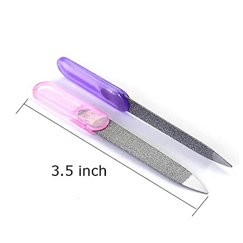 Luxxii (8 Pack) 3.5 Inch Stainless Steel Metal Nail File For Fingernails, Toenails, Scraping, Strengthening, Finger Manicure File #TOP1
