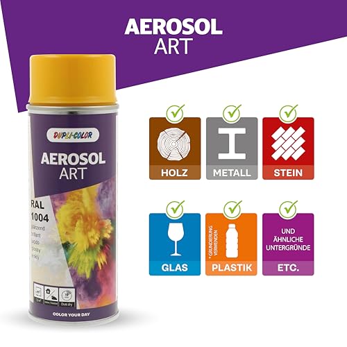 DUPLI-COLOR AEROSOL ART RAL 1004 Goldgelb glänzend 400 ml - Sprühfarbe – Ansicht 4