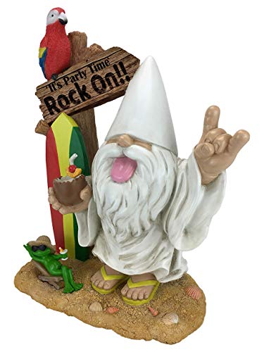 Nain de jardin miniature George statue décorative originale thème rock - 5