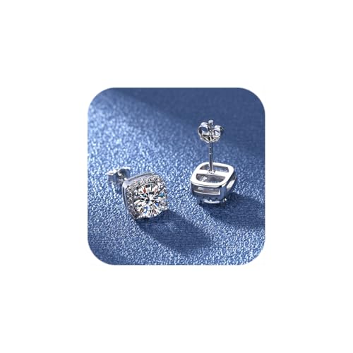 Diamond Stud Earrings for Women 2025 Trendy 925 Sterling Silver Hypoallergenic Earrings Wedding Earrings Jewelry for Brides
