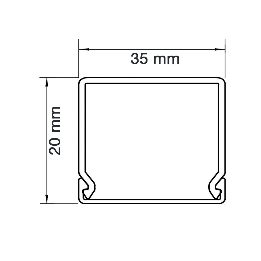 10 Meter Kabelkanal Wandkanal Deckenkanal 40 x 60 x 2000 weiß - 5 x 2,0 Meter