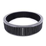 Haytalras 14'x3'Air Cleaner Air Filter Element Replacement Reusable Washable Round Compatible with Chevrolet Buick Ford GMC Mopar Oldsmobile Pontiac Cotton Fiber High Flow (Black, 14x3)