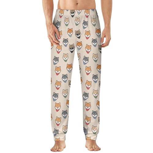 Pantalon de pyjama homme avec poches joli chien idée cadeau originale